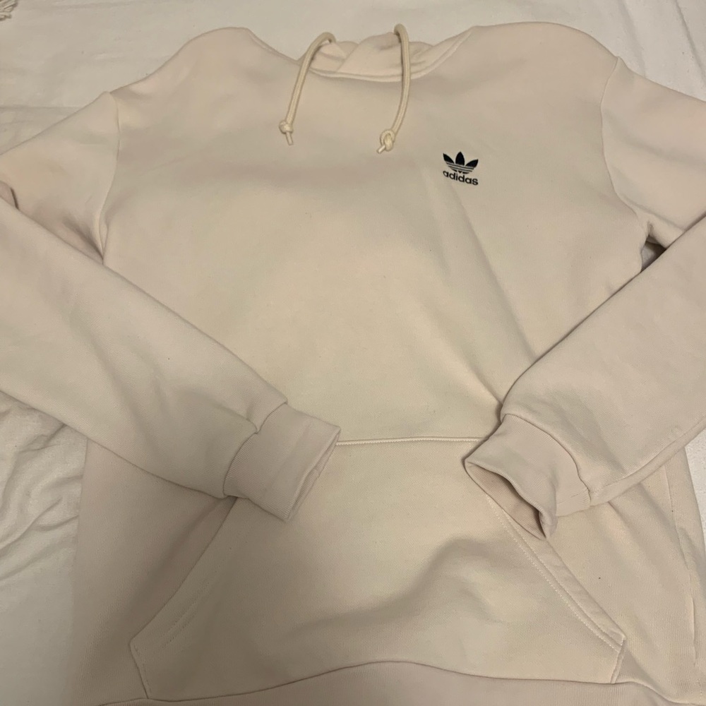 cream adidas hoodie
